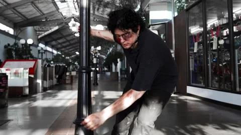 Zombie in Mall - Slow Mo HD 動画素材 160881684