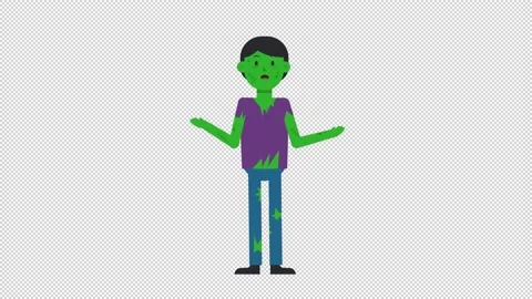 Zombie Man Confused Stock Footage 205048229