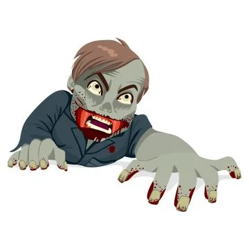 Zombie Man Crawling Stock Illustration