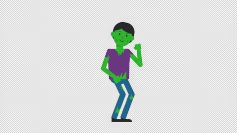Zombie Man Dancing Video stock 205048256