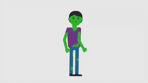 Zombie Man Dizzy Video stock 205048263