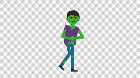 Zombie Man In Love Stock Footage 205048374