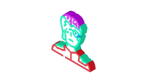 Zombie monster isometric icon animation Stock Footage 327294944