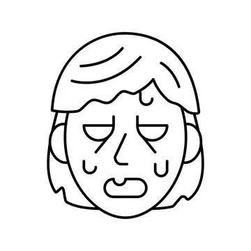 Zombie monster line icon vector illustration Stock Illustration