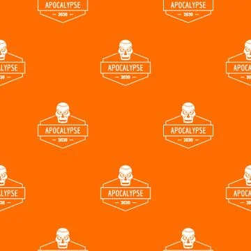 Zombie monster pattern vector orange Illustrazione stock