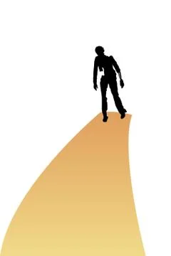 Zombie in mountains 02 Stock Illustration