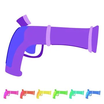 Zombie nerf gun toy vector cartoon graphic 스톡 일러스트
