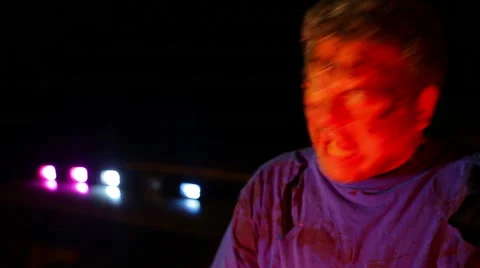 Zombie next emergency lights Stock Footage 62902559