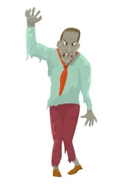 Zombie with outstretched hand Illustrazione stock