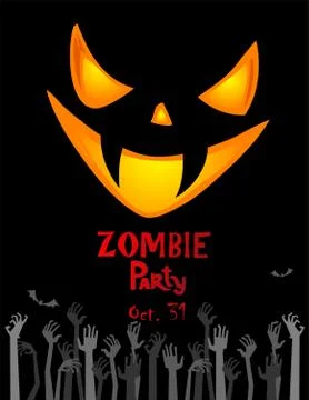 Zombie Party Stock Illustration