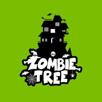 Zombie Party typography design vector Stock Illustration