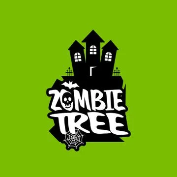 Zombie Party typography design vector Stock Illustration