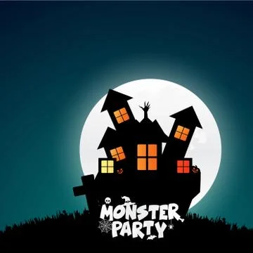Zombie Party typography design vector Stock Illustration