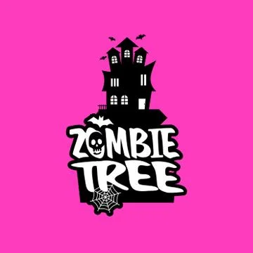Zombie Party typography design vector Stock Illustration