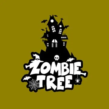 Zombie Party typography design vector Stock Illustration
