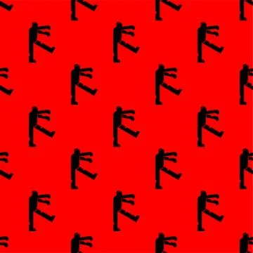 Zombie pattern seamless. Dead man monster walks background. 库存插图