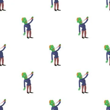 Zombie pattern seamless vector Illustrazione stock