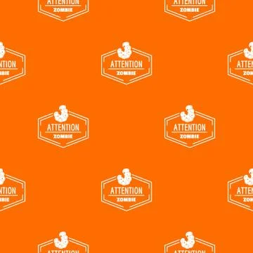 Zombie pattern vector orange Stock Illustration