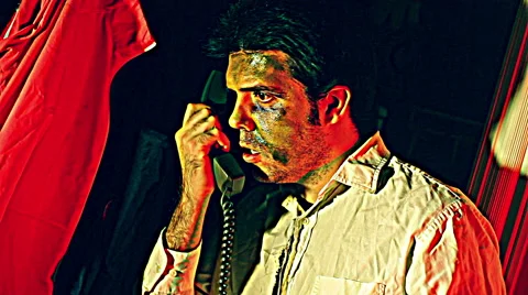 Zombie on phone Stock Footage 53460445