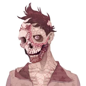 Zombie portrait Illustrazione stock