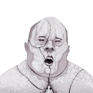 Zombie portrait Illustrazione stock