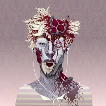 Zombie portrait. Stock Illustration