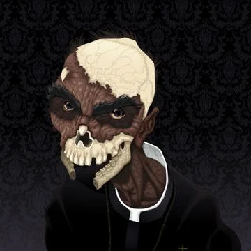 Zombie portrait. Stock Illustration