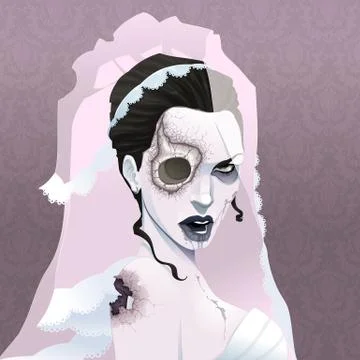 Zombie portrait. Illustrazione stock