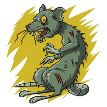 Zombie Rat Stock Illustration