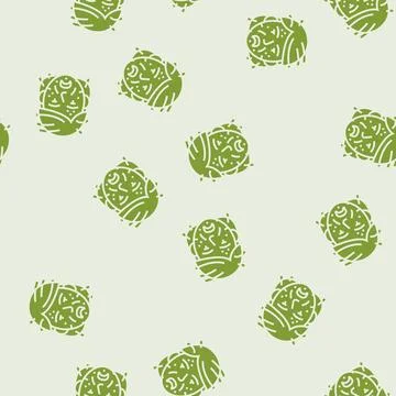 Zombie scary glyph seamless pattern Illustrazione stock