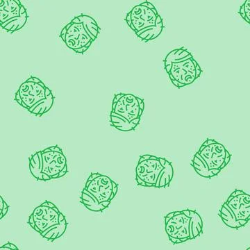 Zombie scary line seamless pattern イラスト素材