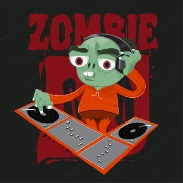 Zombie Selfie Stock Illustration