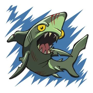 Zombie Shark 库存插图