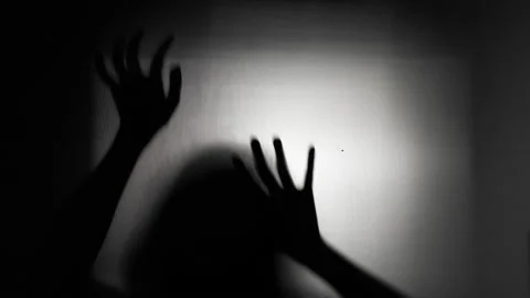Zombie silhouette on a white background Vidéo 195286526