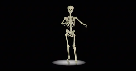 Zombie skeleton walking - looping animation on black. Stock Footage 67584754