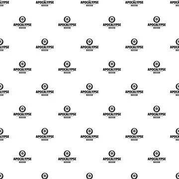 Zombie terror pattern seamless Stock Illustration