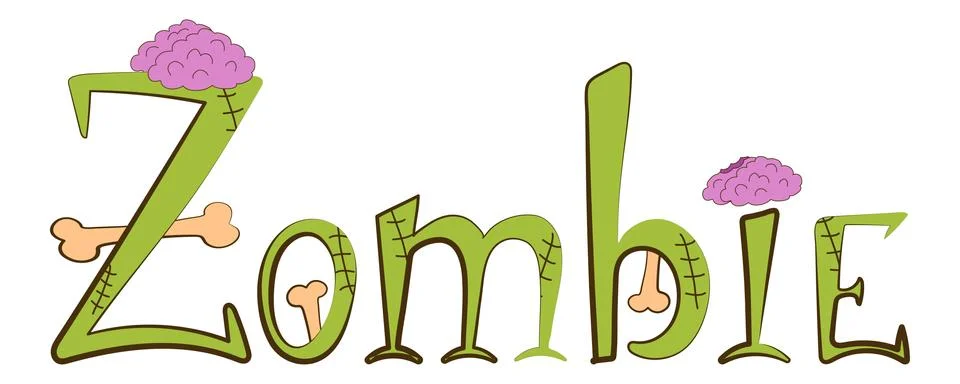 Zombie vector lettering Stock Illustration
