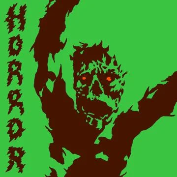 Zombie voodoo attacks. Vector illustration. Stock Illustration