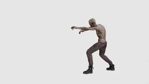 Zombie walk pack – 3d render with alpha channel. Stock Footage 279556502