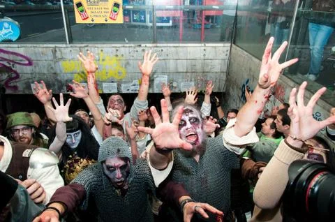 Zombie walk Foto stock