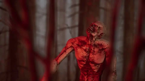 Zombie Is walking Approaching And Attacking 02 Stock Footage 231451029