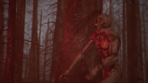 Zombie Is walking Approaching And Attacking 05 Stock Footage 231455813