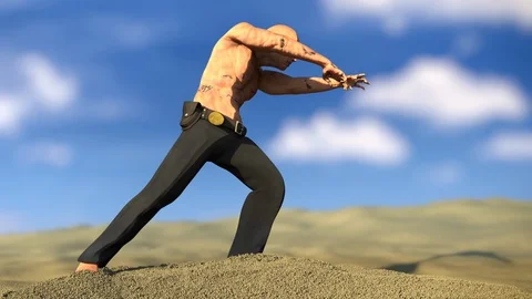 Zombie walking dead on the beach Stock Footage 102410982