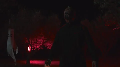 Zombie walking on halloween night Stock Footage 250765146