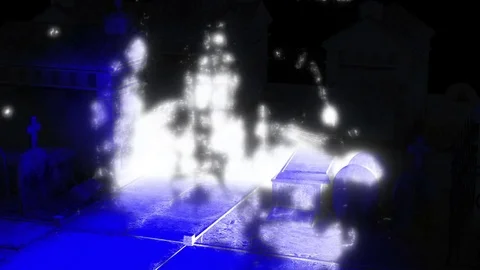Zombie walking in spooky and scary with low light dirty interior - Horror sce Stock Footage