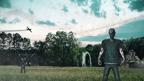 Zombie War Stock Footage 92526720