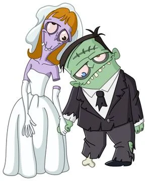 Zombie wedding Stock Illustration