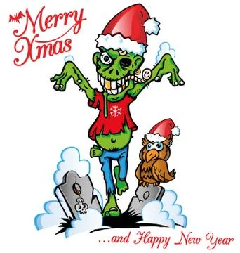 Zombie xmas Stock Illustration