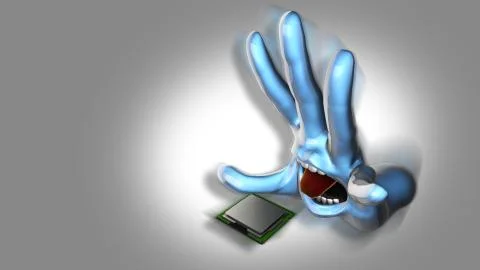 ZombieLoad-Hand Eats CPU Stock Illustration