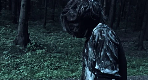 Zombies are walking through the woods. Vídeo Stock 66855212